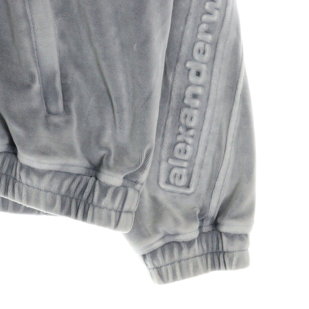 ALEXANDER WANG(アレキサンダーワン) Embossed Logo Track Jacket ベロアトラックジャケット グレー UCC4242030