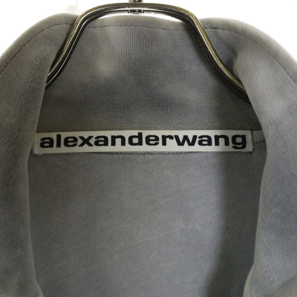 ALEXANDER WANG(アレキサンダーワン) Embossed Logo Track Jacket ベロアトラックジャケット グレー UCC4242030