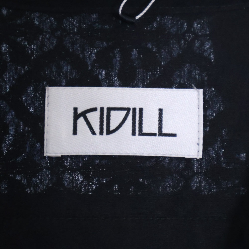 KIDILL(キディル) 25SS レースロングシャツ 花柄 長袖シャツ ブラック KL936