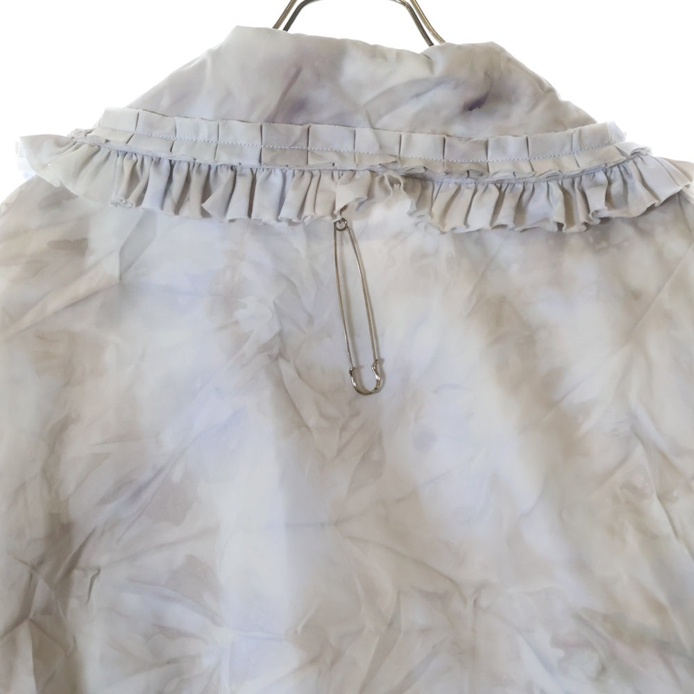 KIDILL(キディル) 23SS HELL HAUS FRILL JACKET ヘルハウス フリルジャケット パールボタン ブルー KL682