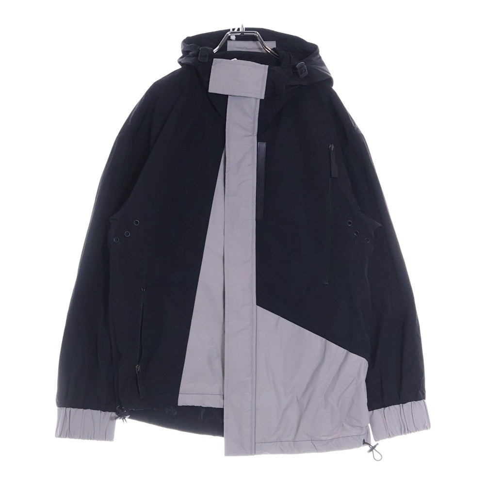 A-COLD-WALL(アコールドウォール) Asymmetric Hooded Windbreaker アシンメトリックフーデッドウィンドブレーカー ナイロンジャケット CW9SMB03BC ブラック