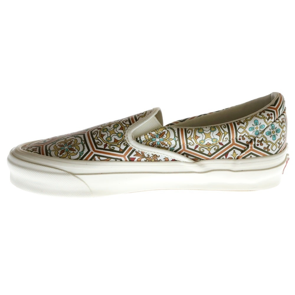 VANS(ヴァンズ) ×KITH Og Classic Slip-O Moroccan キス モロカン タイルオレンジ ペイズリースリッポン ローカットシューズ ホワイト US9/27cm VN0A45JK2CN