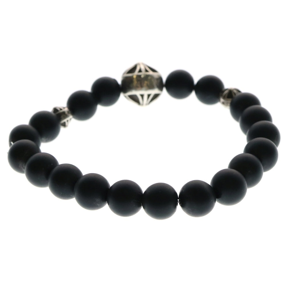 CHROME HEARTS(クロムハーツ) 8mm BEAD 8mmビーズブレス 8mmオニキスビーズブレスレット ブラック/シルバー