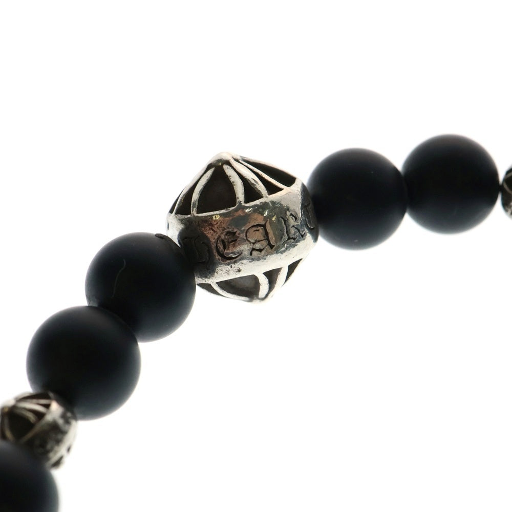 CHROME HEARTS(クロムハーツ) 8mm BEAD 8mmビーズブレス 8mmオニキスビーズブレスレット ブラック/シルバー