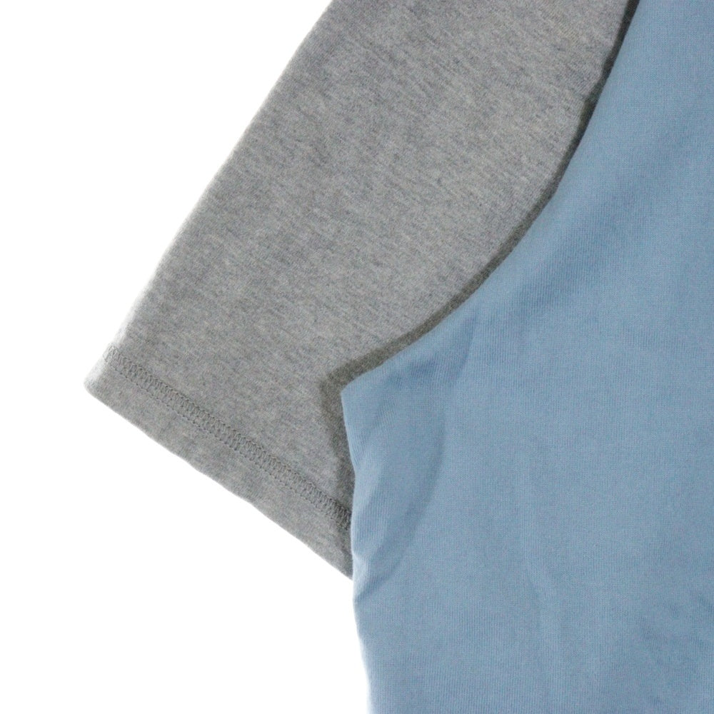 SyuMan(シューマン) 86 boat-neck Short sleeves 86ボートネックショートスリーブティー ロゴプリント半袖Tシャツ YO24SS-02 ブルー
