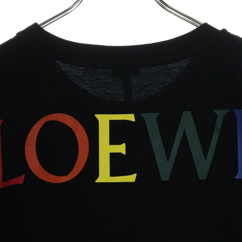LOEWE(ロエベ) Logo Rainbow T-Shirt レインボーロゴ 半袖Tシャツ ブラック H6199430CR