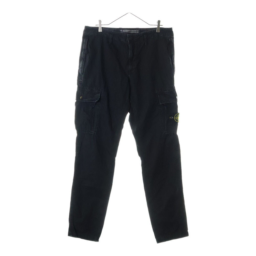 STONE ISLAND(ストーンアイランド) Old Effect Cargo Pants ロゴワッペン ウォッシュド カーゴパンツ ブラック 7615303WA