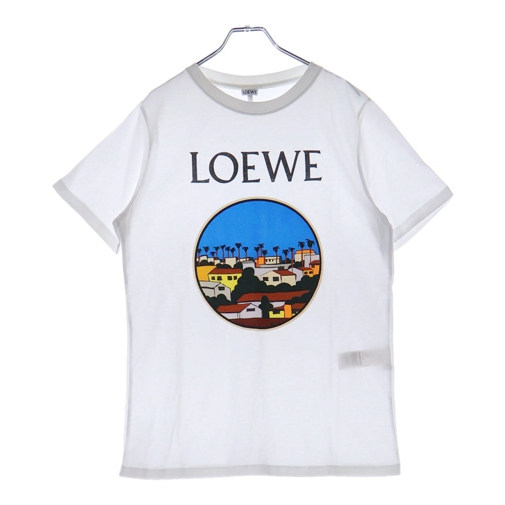 LOEWE(ロエベ) 21SS L.A. Series T-Shirt アナグラム ロゴ刺繍半袖Tシャツ ホワイト S897Y22X02