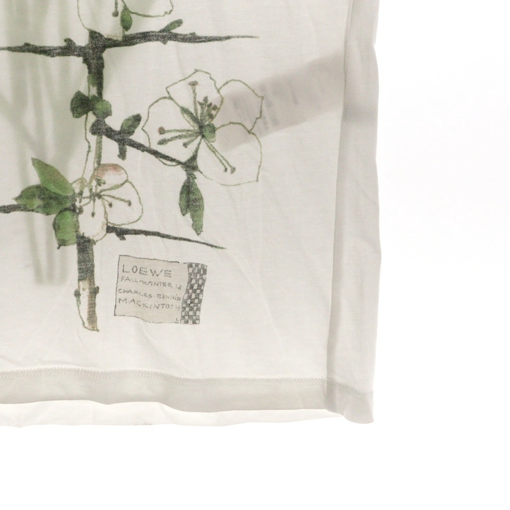 LOEWE(ロエベ) Botanical T-Shirt ボタニカル ロゴプリント半袖Tシャツ ホワイト S6199450CR
