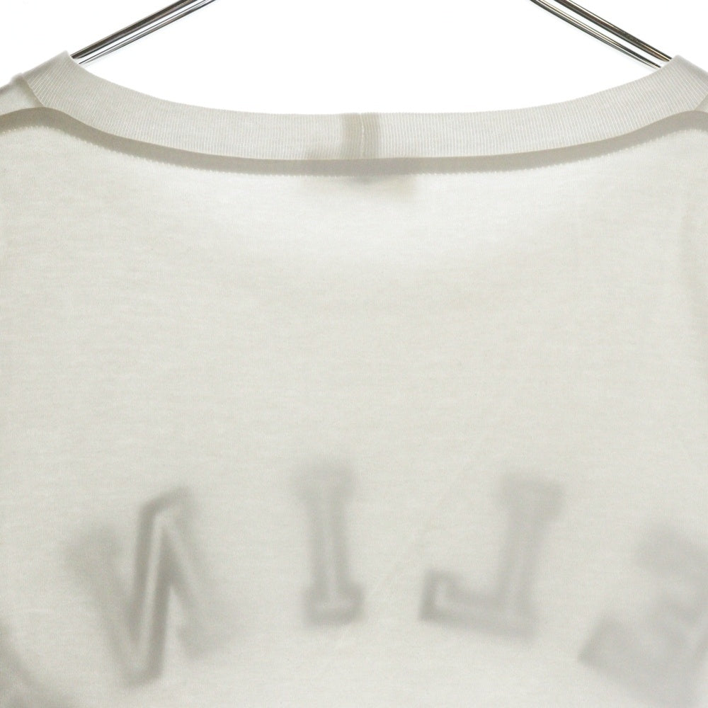 CELINE(セリーヌ) 21SS T-Shirt クロップド ロゴプリント半袖Tシャツ ホワイト レディース 2X743674Q