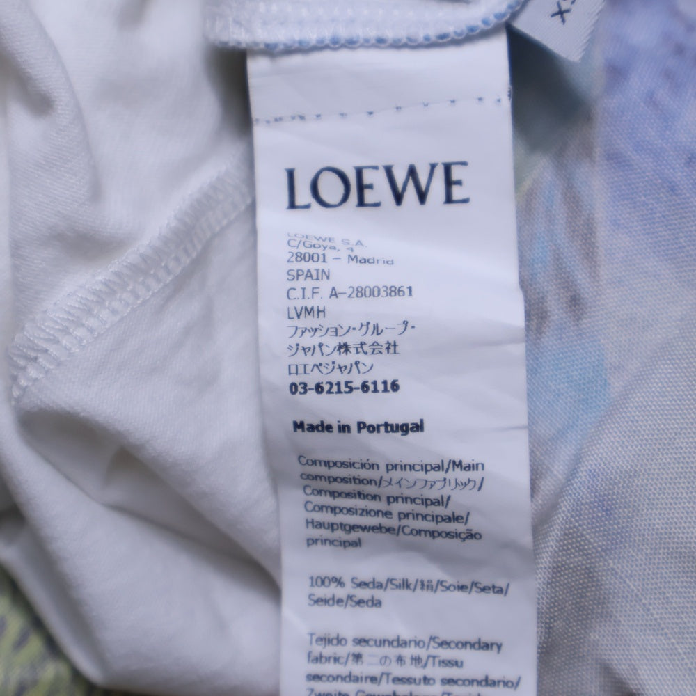 LOEWE(ロエベ) Parrots print T-shirt アナグラム刺? 半袖Tシャツ ホワイト S359Y22X21