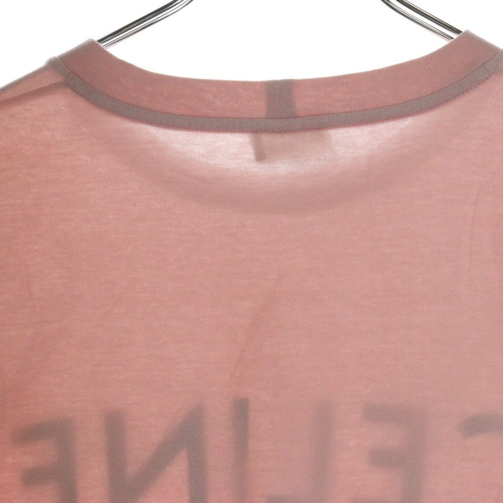 CELINE(セリーヌ) 21SS T-Shirt クロップド ロゴプリント半袖Tシャツ ピンク レディース 2X761501F