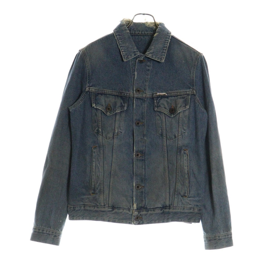 OFF-WHITE(オフホワイト) 18AW Denim Jacket ダメージ加工 デニムジャケット インディゴ OMYE005F18166005