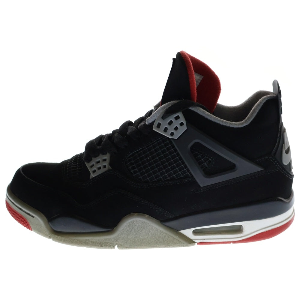 NIKE(ナイキ) AIR JORDAN 4 RETRO FIRE RED-CEMENT エアジョーダン4 レトロ ブレッド ハイカットスニーカー ブラック US8.5/26.5cm 308497-060