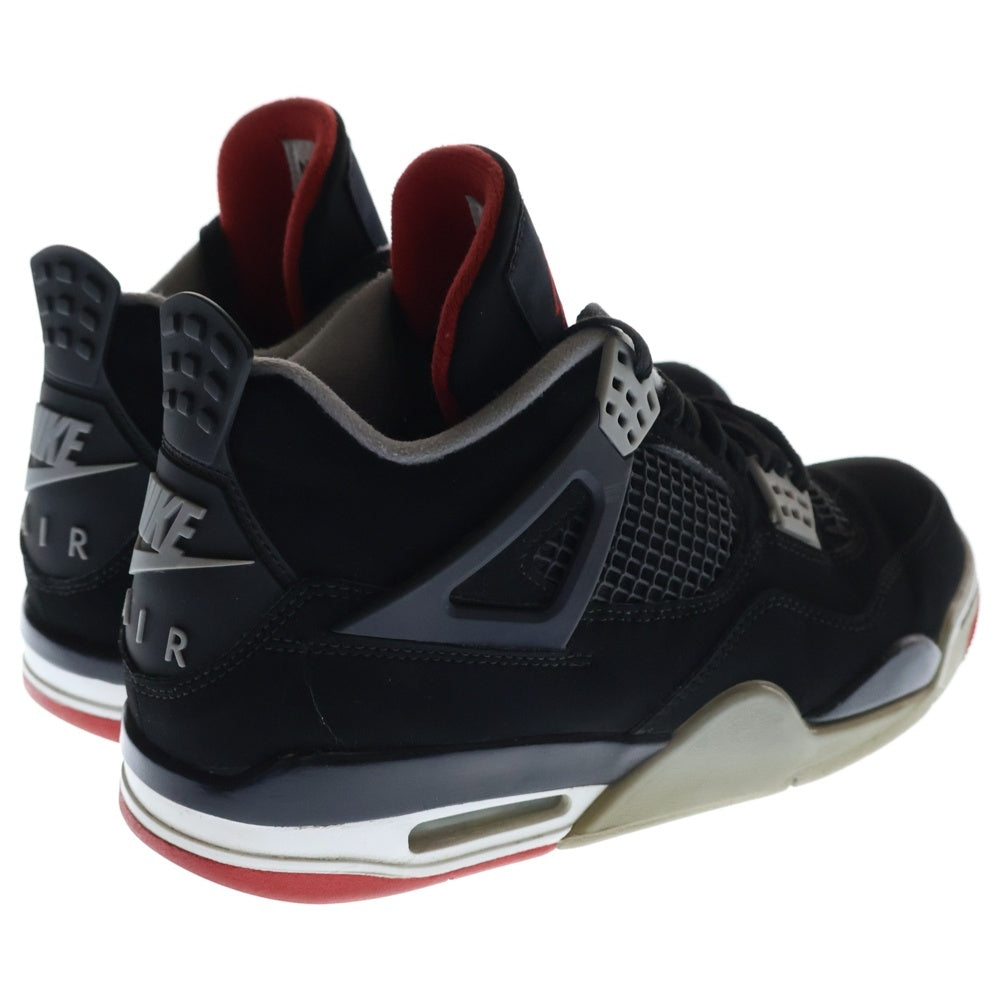 NIKE(ナイキ) AIR JORDAN 4 RETRO FIRE RED-CEMENT エアジョーダン4 レトロ ブレッド ハイカットスニーカー ブラック US8.5/26.5cm 308497-060