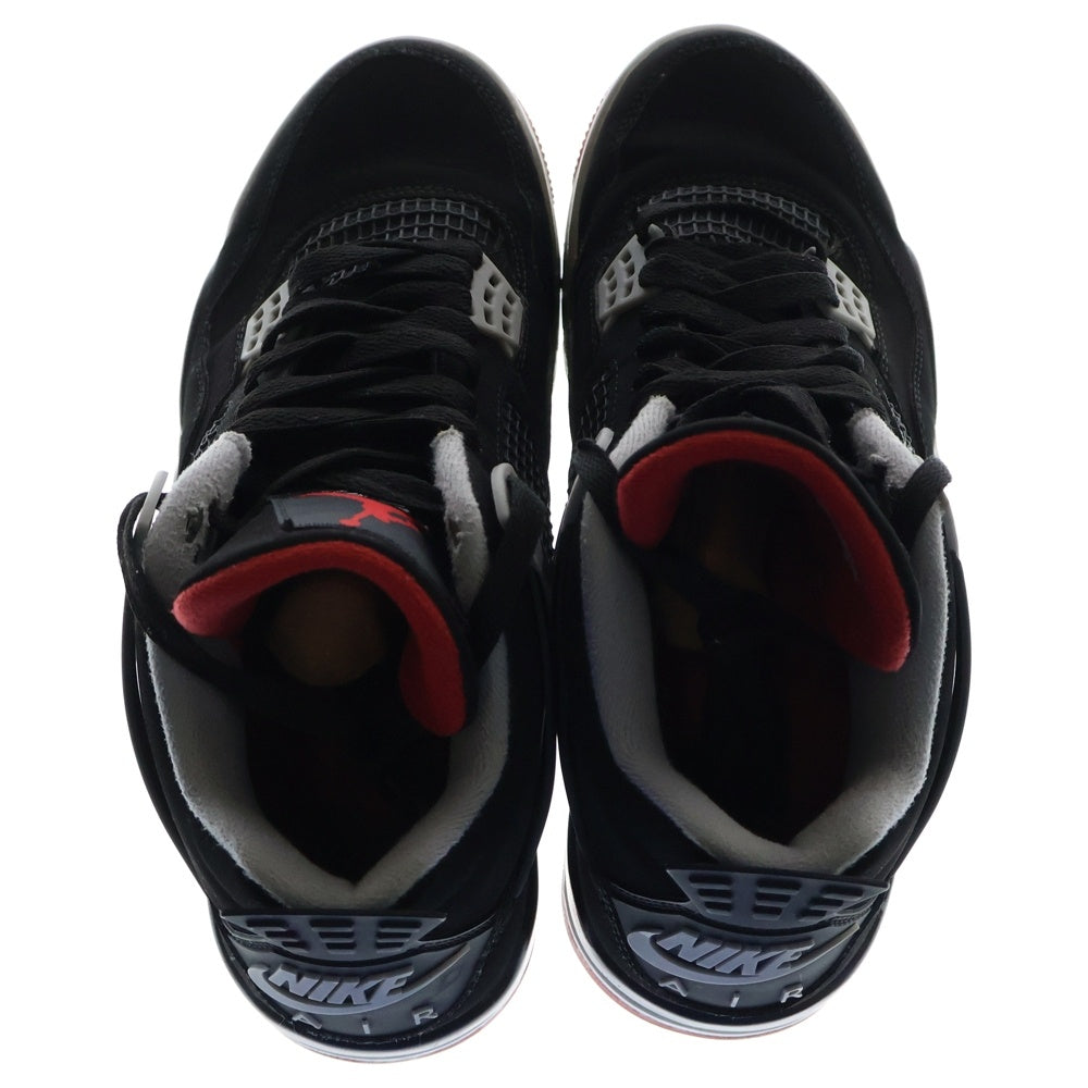 NIKE(ナイキ) AIR JORDAN 4 RETRO FIRE RED-CEMENT エアジョーダン4 レトロ ブレッド ハイカットスニーカー ブラック US8.5/26.5cm 308497-060