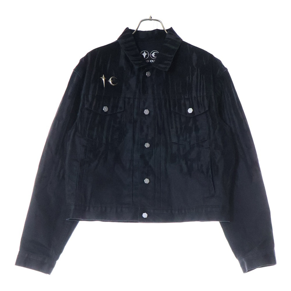 THUG CLUB(サグクラブ) 25SS Blood Lazered Denim Jacket ブラッドレーザードデニムジャケット ブラック TC25JK1202