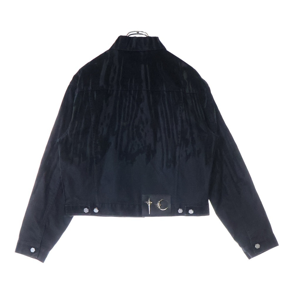 THUG CLUB(サグクラブ) 25SS Blood Lazered Denim Jacket ブラッドレーザードデニムジャケット ブラック TC25JK1202