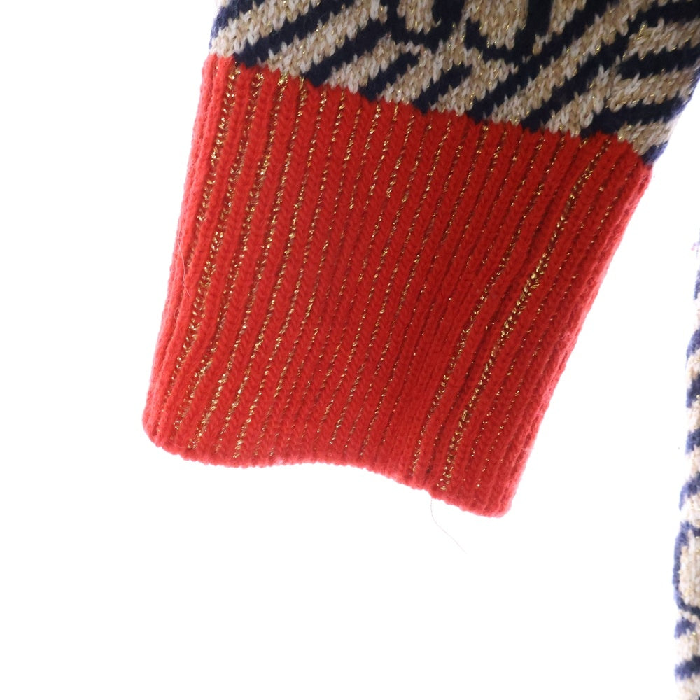 GUCCI(グッチ) Wool Knit Jacket GG総柄 ウールニットジャケット ベージュ 553505 XKAIV