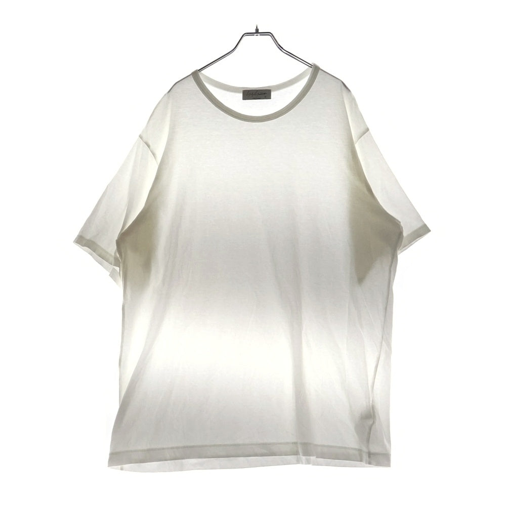 Yohji Yamamoto POUR HOMME(ヨウジヤマモト プールオム) クルーネック 半袖Tシャツ カットソー ホワイト HE-T02-070