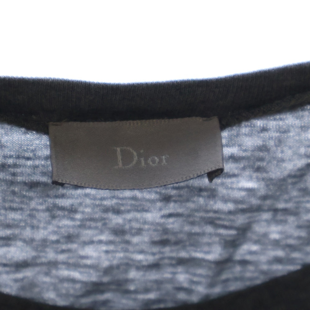 Dior HOMME(ディオールオム) フロントロゴ クルーネック 半袖Tシャツ カットソー グレー 0H3369450107