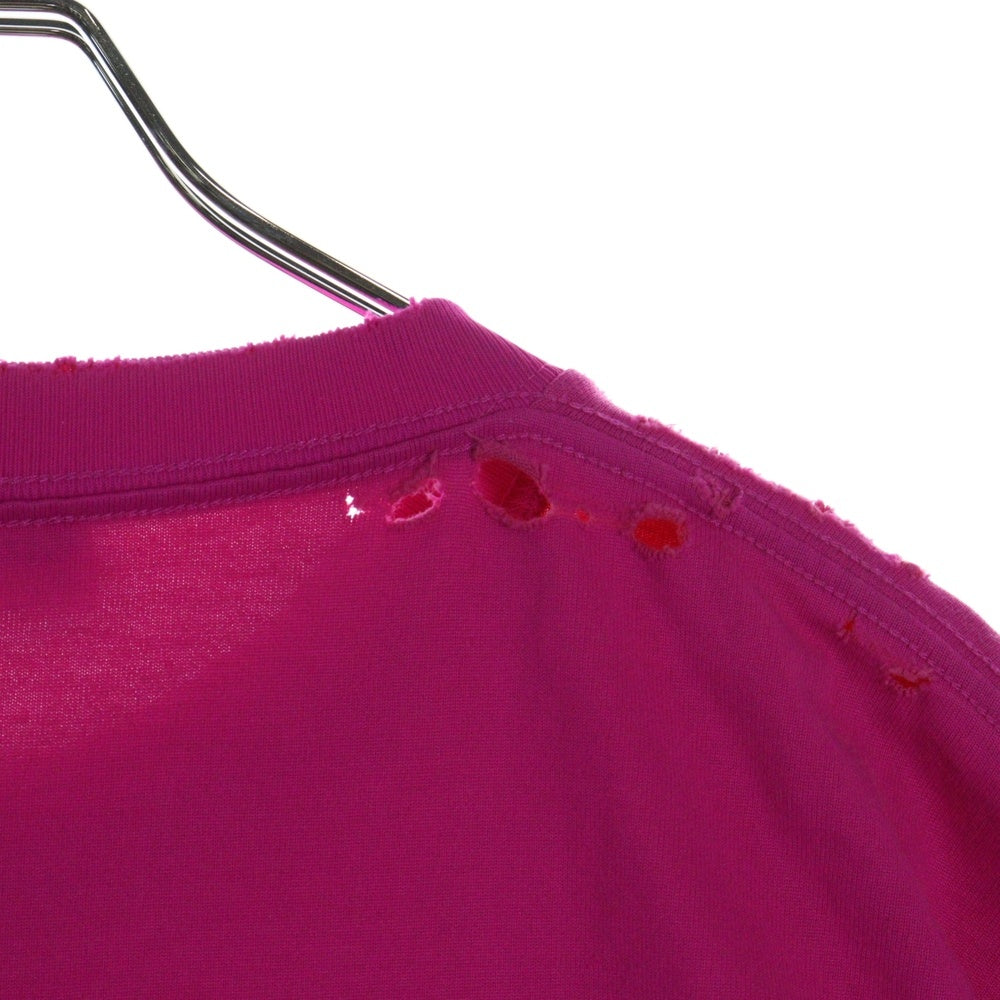 BALENCIAGA(バレンシアガ) This Is Not The New T-Shirt ダメージ加工 半袖Tシャツ ピンク 661705 TKVE1