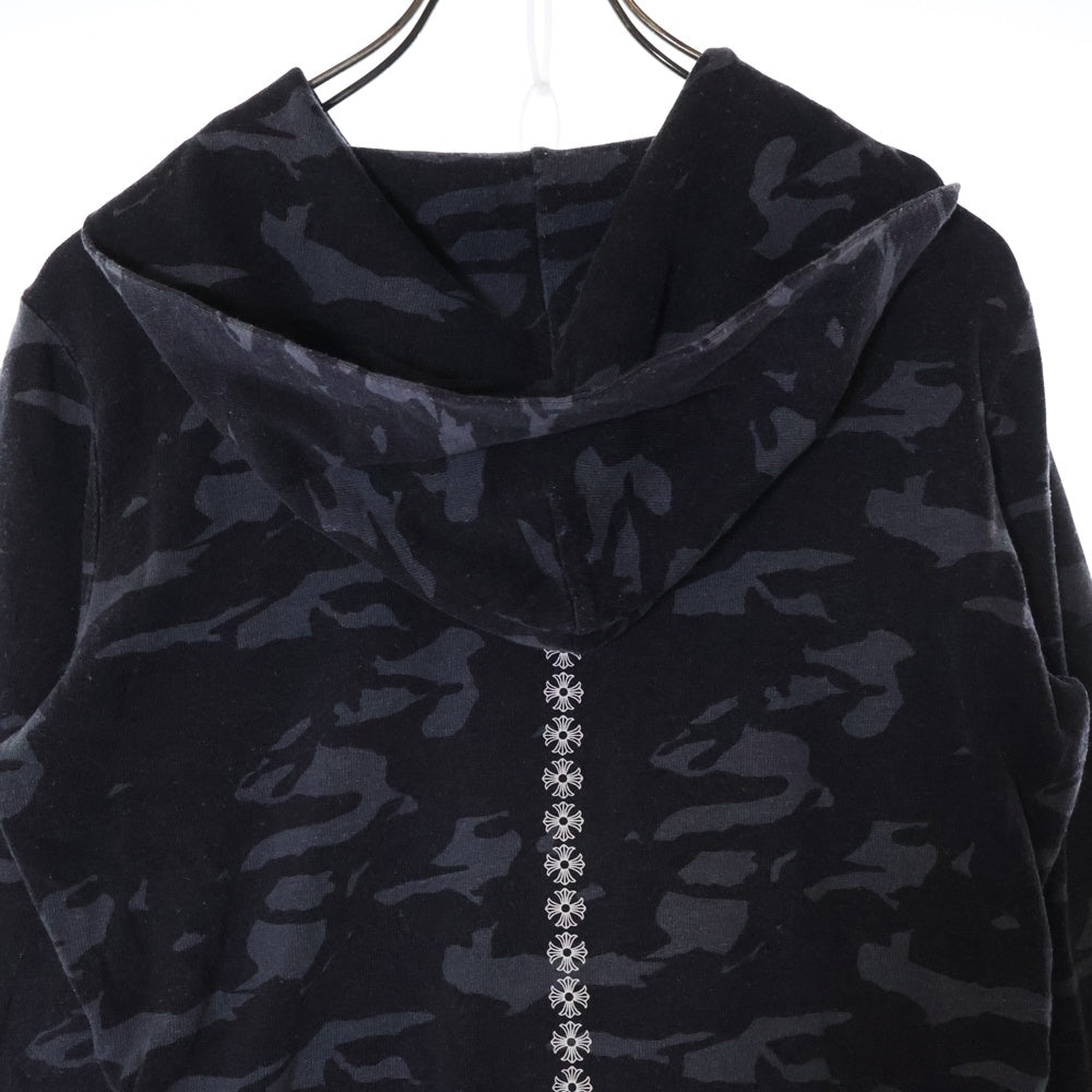 CHROME HEARTS(クロムハーツ) SWTSHRT HD ZIP カモフラージュ 迷彩 ジップアップスウェットパーカー フーディー グレー