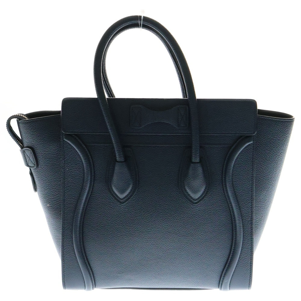 CELINE(セリーヌ) ラゲージ マイクロショッパー レザー ハンドバッグ ネイビー