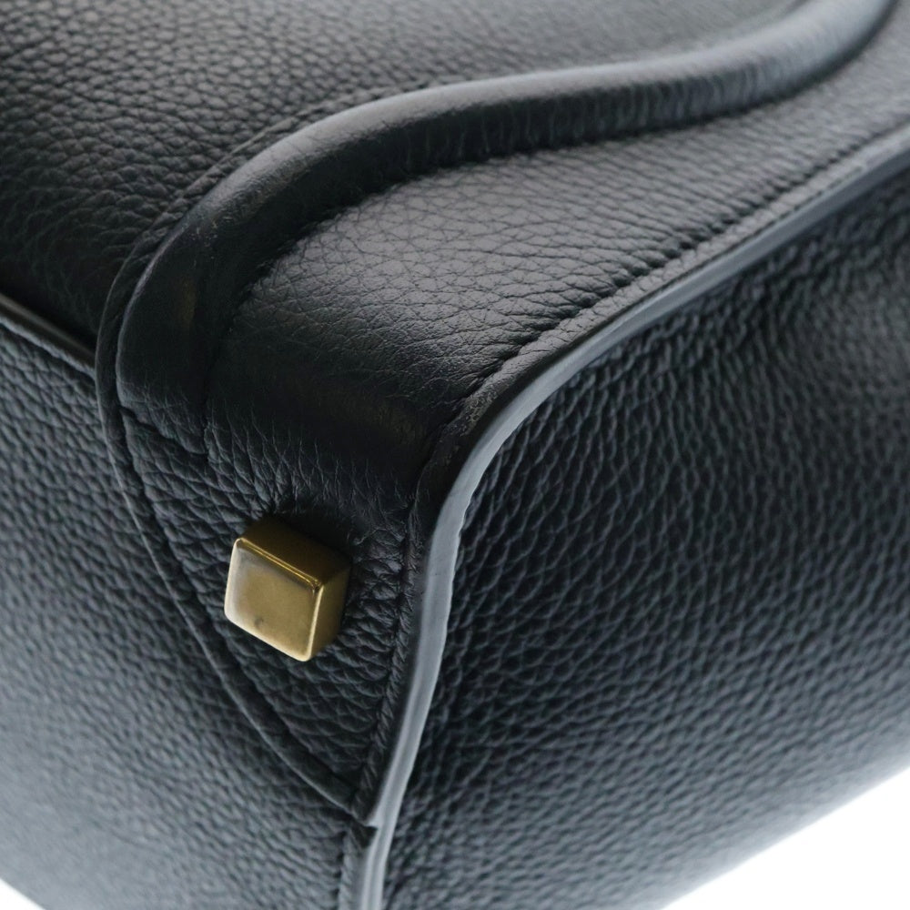 CELINE(セリーヌ) ラゲージ マイクロショッパー レザー ハンドバッグ ネイビー