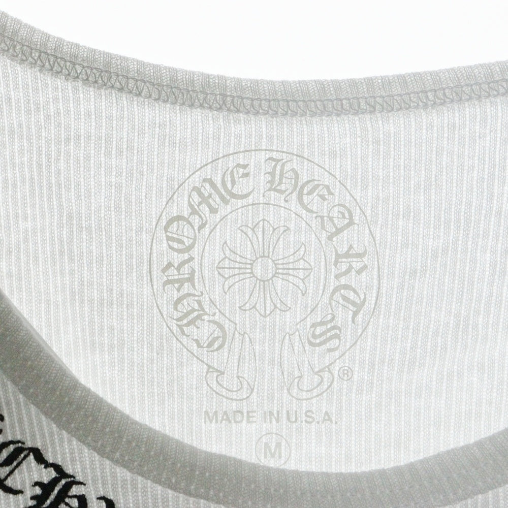 CHROME HEARTS(クロムハーツ) LOVE YOU RIB TANK WHITE オンライン限定ハートプリント タンクトップ ノースリーブシャツ ホワイト