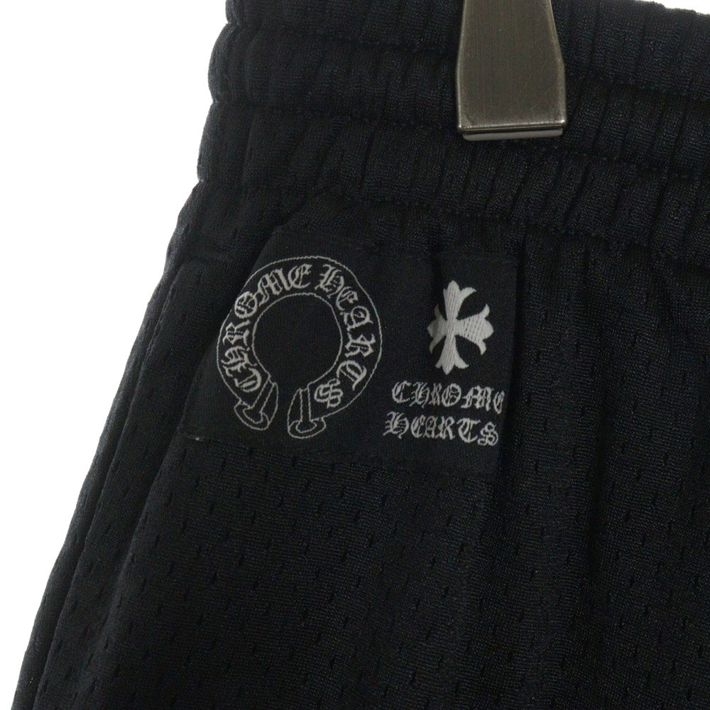 CHROME HEARTS(クロムハーツ) MESH WARM UP JERSEY CHプリントメッシュハーフパンツ ショーツ ブラック