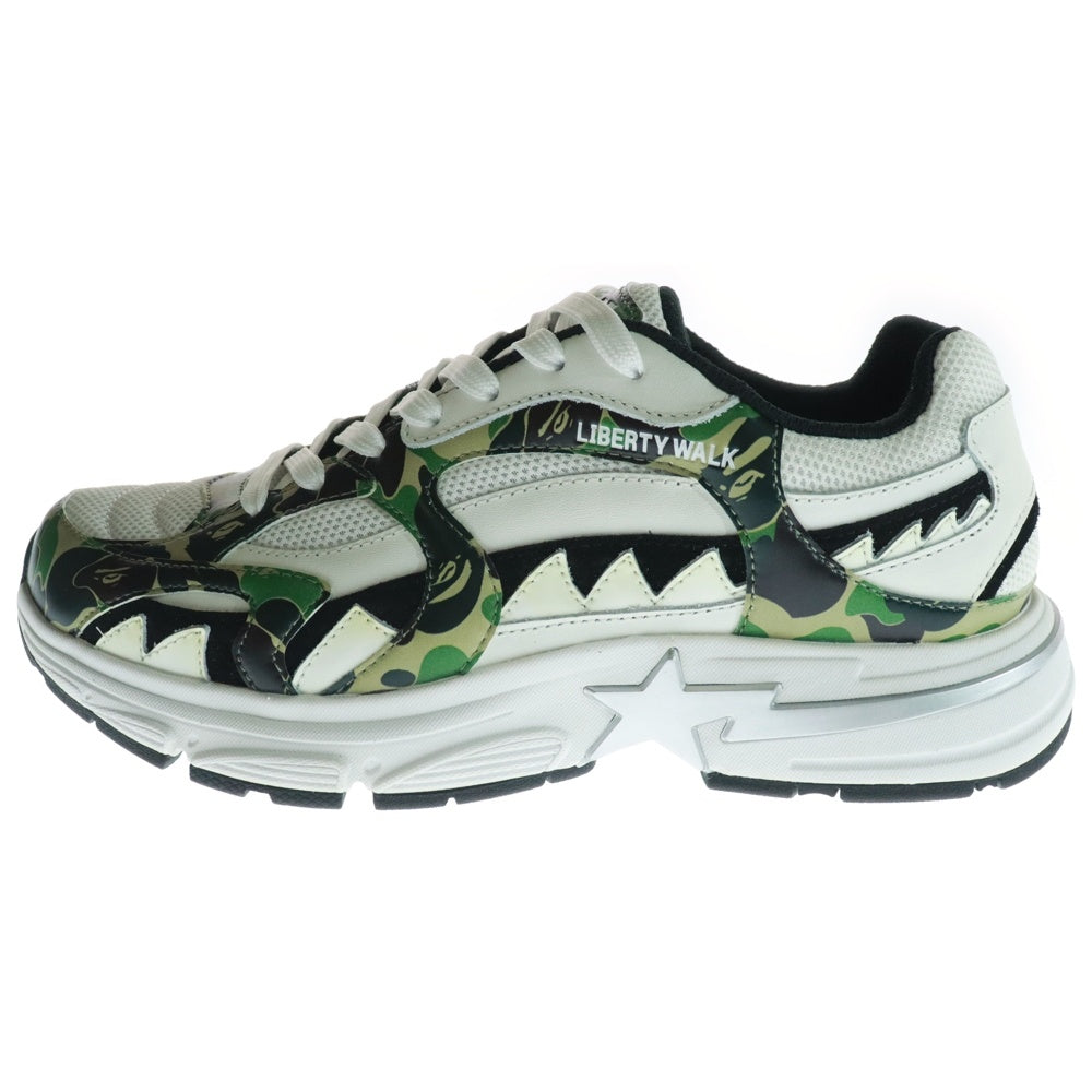 A BATHING APE(アベイシングエイプ) ×LIBERTY WALK SHARK STA リバティウォーク シャークスタ ローカットスニーカー ホワイト US8.5/26.5cm 1K73191922