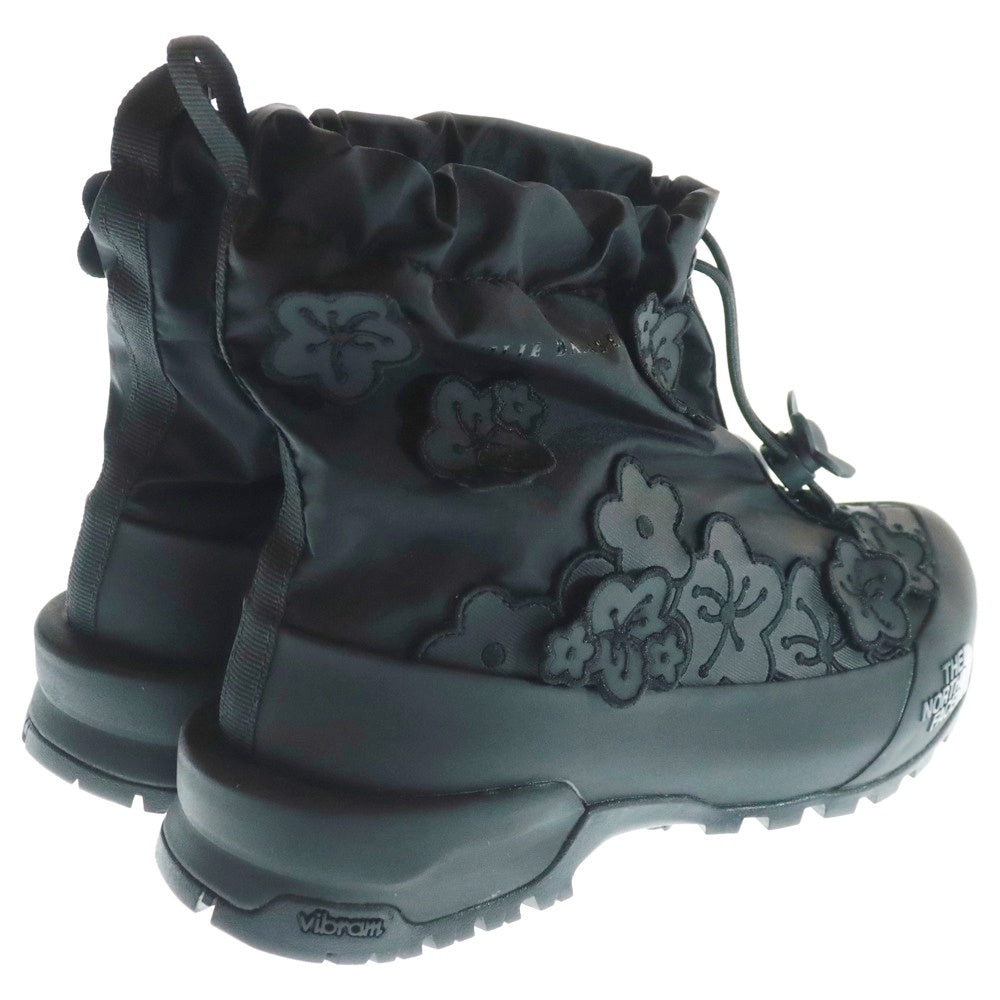 THE NORTH FACE(ザノースフェイス) ×Cecilie Bahnsen CB GLENCLYFFE GAITER セシリーバンセン グレンクリフ ゲイター 花柄 ナイロンハイカットブーツ ブラック レディース US5/23cm NF02544CB