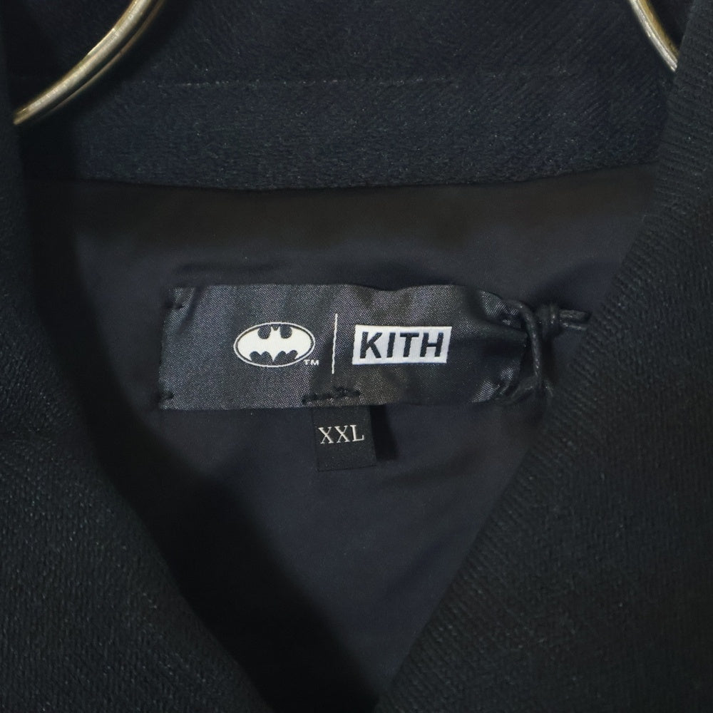 KITH(キス) 24AW ×Batman Signal Tapestry Coaches Jacket バットマン シグナルタペストリー コーチジャケット ブラック