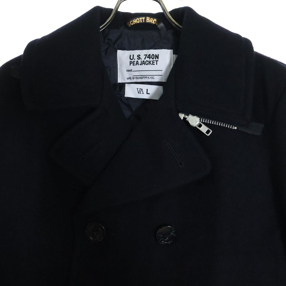 SCHOTT(ショット) 740US PEACOAT ウール ピーコート ブラック 7821154003