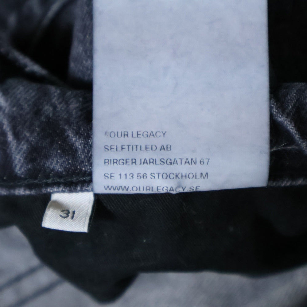 OUR LEGACY(アワーレガシー) Third Cut Black Slash Denim デニムパンツ グレー M4215TB