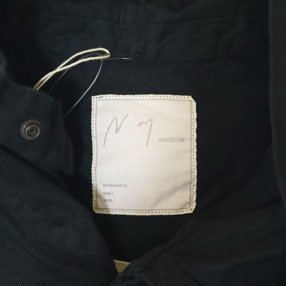 ANCELLM(アンセルム) 24AW DRILL HOODIE JACKET ドリルフーディージャケット ブラック ANC-SH47-B