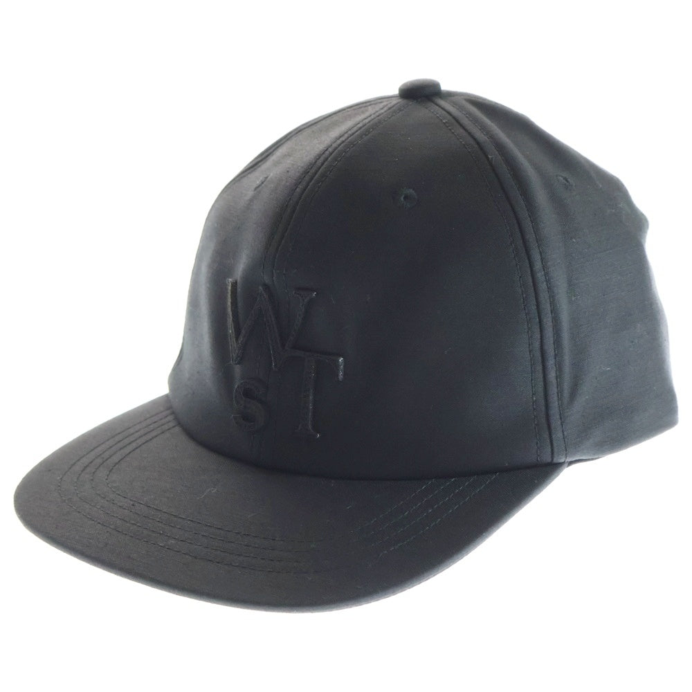 Sacai(サカイ) ×WTAPS Cotton Back Satin Cap 01 ダブルタップス ロゴ刺繍キャップ 帽子 ブラック 25-0931S
