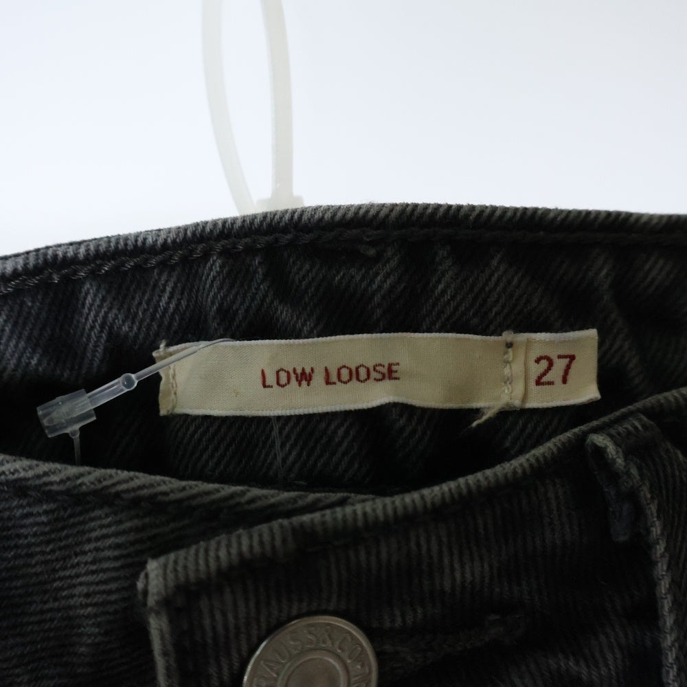 Levi's premium(リーバイスプレミアム) LOW LOOSE JEANS ストレートデニムパンツ ワイドパンツ ブラック PC9-A5566-0000