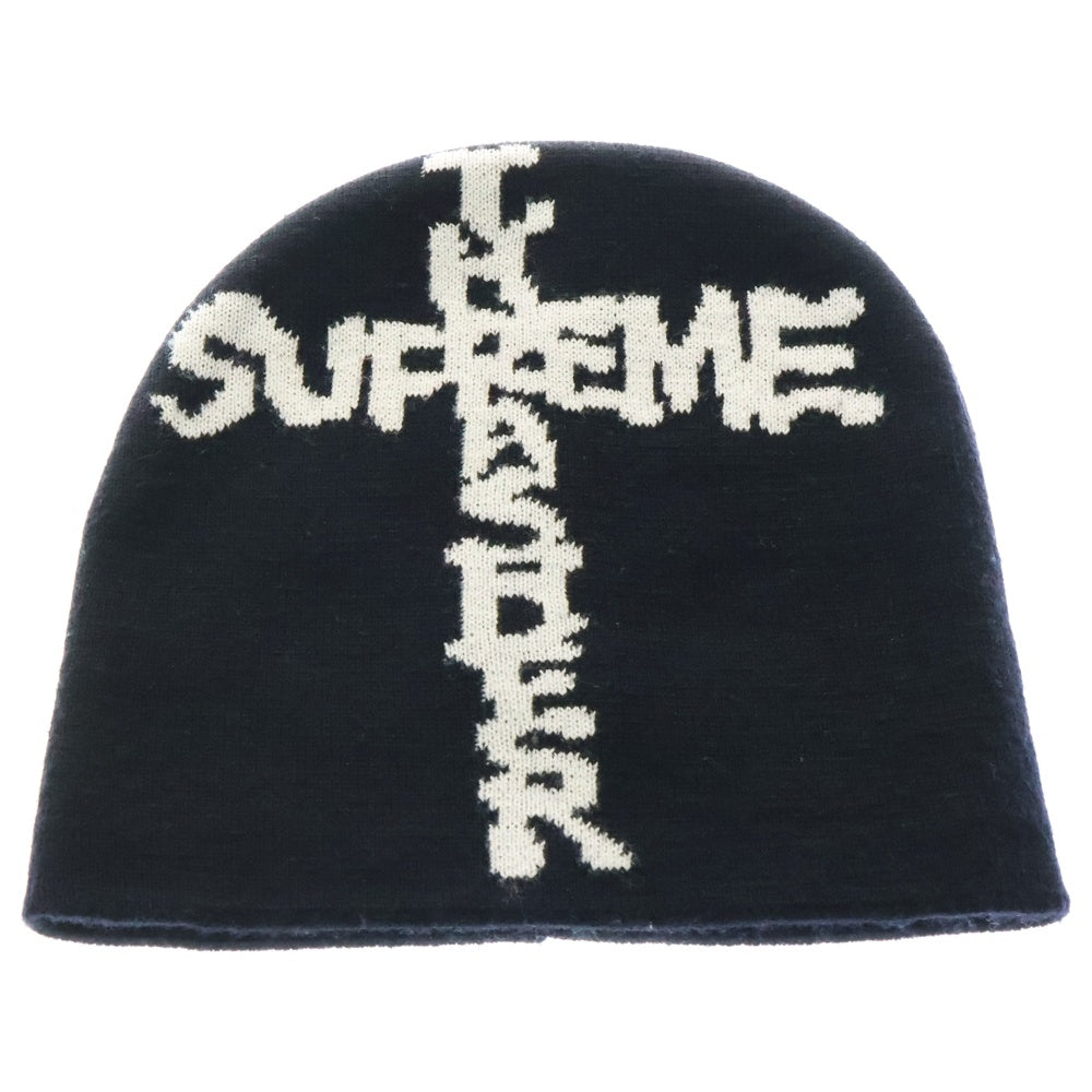 SUPREME(シュプリーム) 24AW ×Thrasher Beanie スラッシャー ロゴジャガード ビーニー ニット帽 ブラック