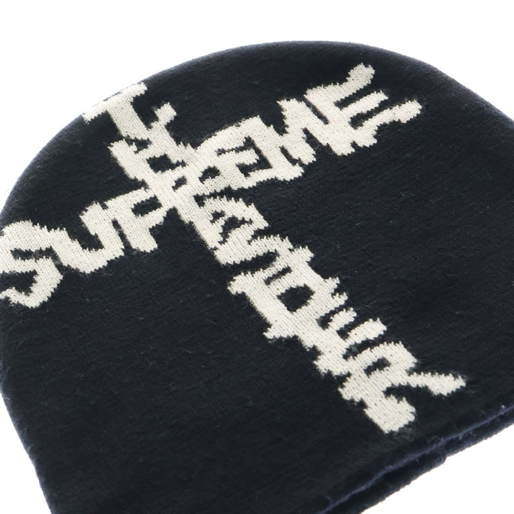 SUPREME(シュプリーム) 24AW ×Thrasher Beanie スラッシャー ロゴジャガード ビーニー ニット帽 ブラック