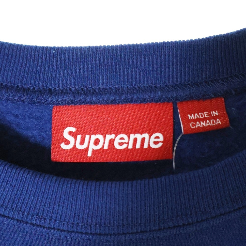 SUPREME(シュプリーム) 24AW Small Box Crewneck スモールボックスロゴ クルーネックスウェット ブルー