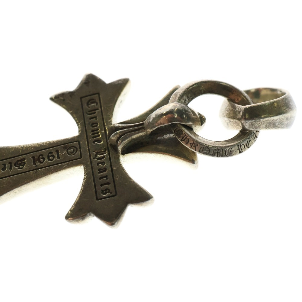 CHROME HEARTS(クロムハーツ) CH CRS SML W/BALE Wベイル スモールCHクロス ペンダントトップ シルバー BCA218