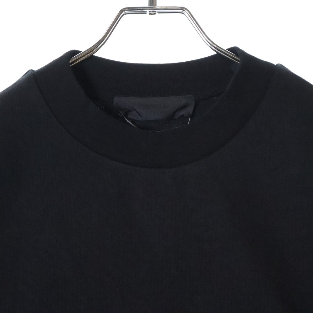 FEAR OF GOD ESSENTIALS(フィアオブゴッド エッセンシャルズ) HEAVY L/S T-SHIRT ヘビーオンス ラバーロゴ 長袖Tシャツ ロンT クルーネックトレーナー ブラック