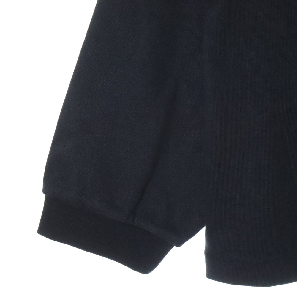 FEAR OF GOD ESSENTIALS(フィアオブゴッド エッセンシャルズ) HEAVY L/S T-SHIRT ヘビーオンス ラバーロゴ 長袖Tシャツ ロンT クルーネックトレーナー ブラック