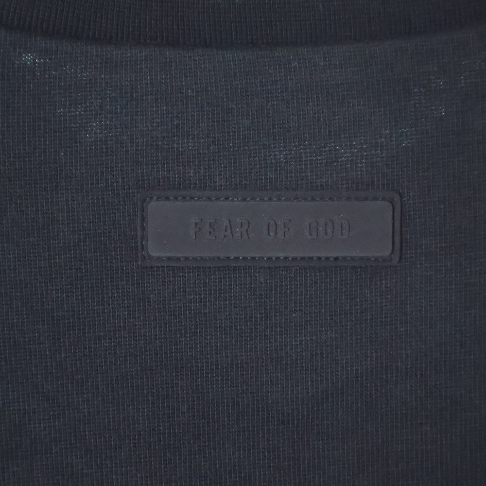 FEAR OF GOD ESSENTIALS(フィアオブゴッド エッセンシャルズ) HEAVY L/S T-SHIRT ヘビーオンス ラバーロゴ 長袖Tシャツ ロンT クルーネックトレーナー ブラック