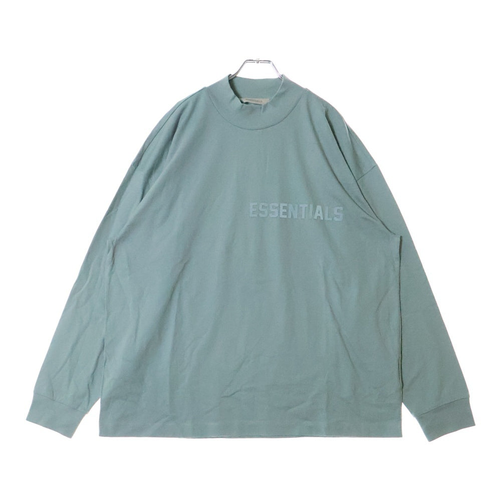 FEAR OF GOD ESSENTIALS(フィアオブゴッド エッセンシャルズ) L/S T-SHIRT ラバーロゴ 長袖Tシャツ ロンT ブルー