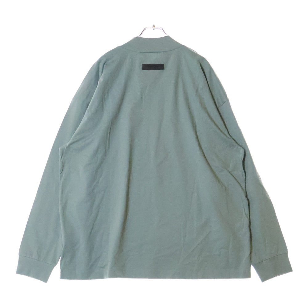 FEAR OF GOD ESSENTIALS(フィアオブゴッド エッセンシャルズ) L/S T-SHIRT ラバーロゴ 長袖Tシャツ ロンT ブルー