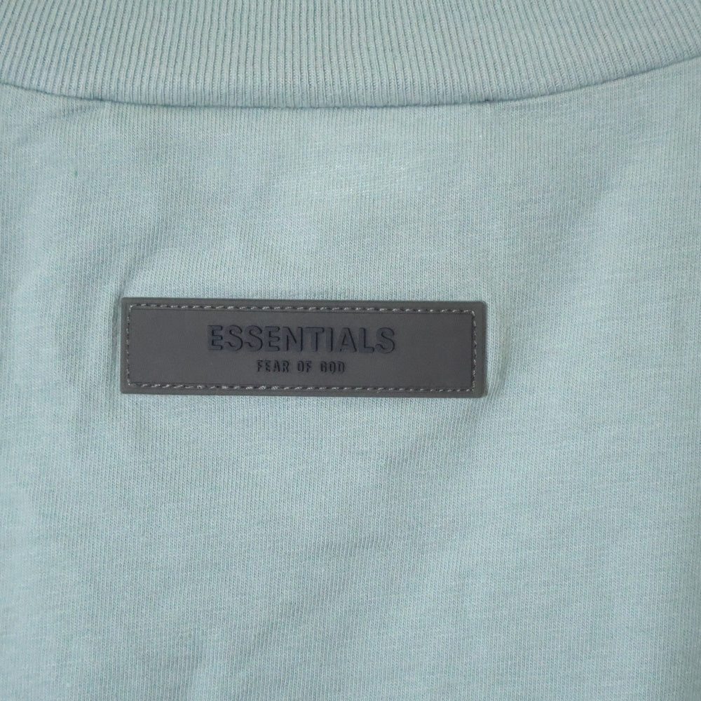 FEAR OF GOD ESSENTIALS(フィアオブゴッド エッセンシャルズ) L/S T-SHIRT ラバーロゴ 長袖Tシャツ ロンT ブルー