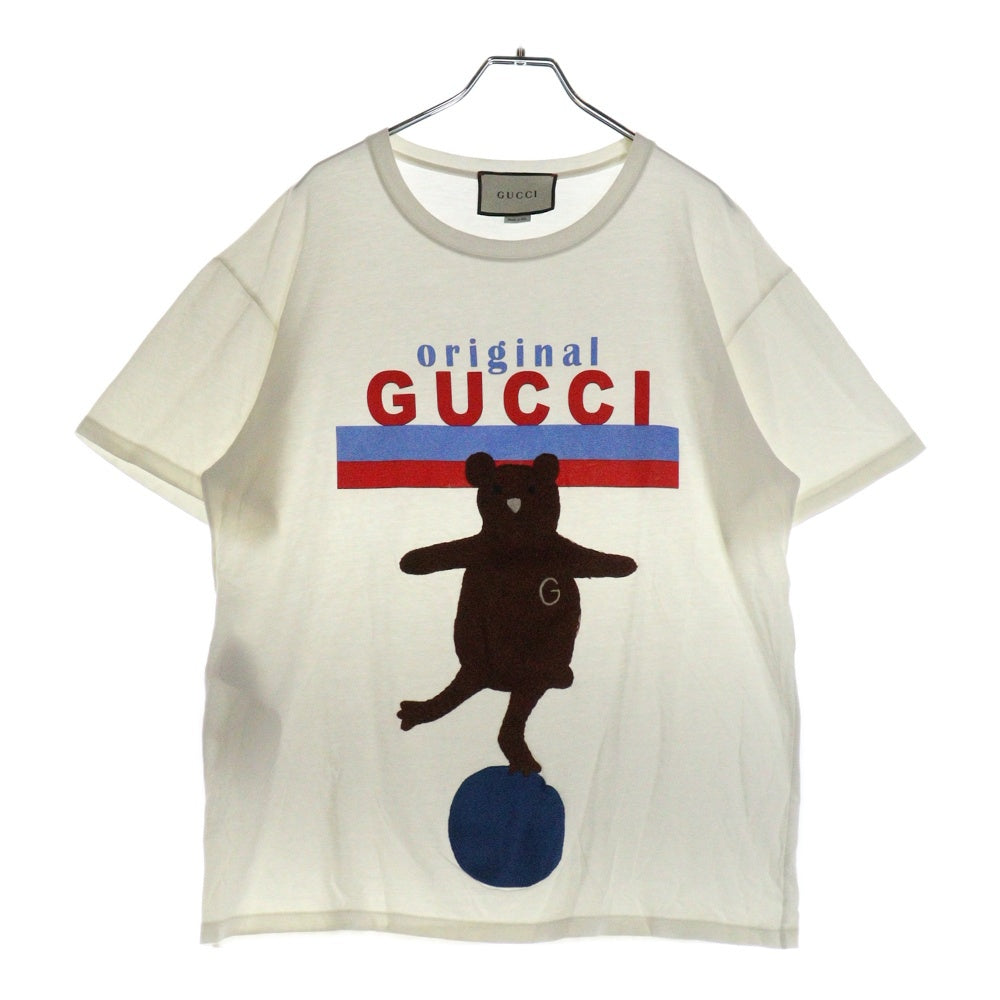 GUCCI(グッチ) Bear Tee ベアー 半袖Tシャツ ホワイト 615044 XJCRH